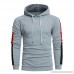 MISYAA Hoodies for Men Long Sleeve Color Match Hooded Sweatshirt Breathable Muscle Shirt Sport Outwear Mens Tops Gray B07NCSV7KK